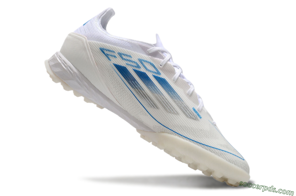 Adidas F50 Pro TF Low-Tops Football Shoes - White/Blue 4