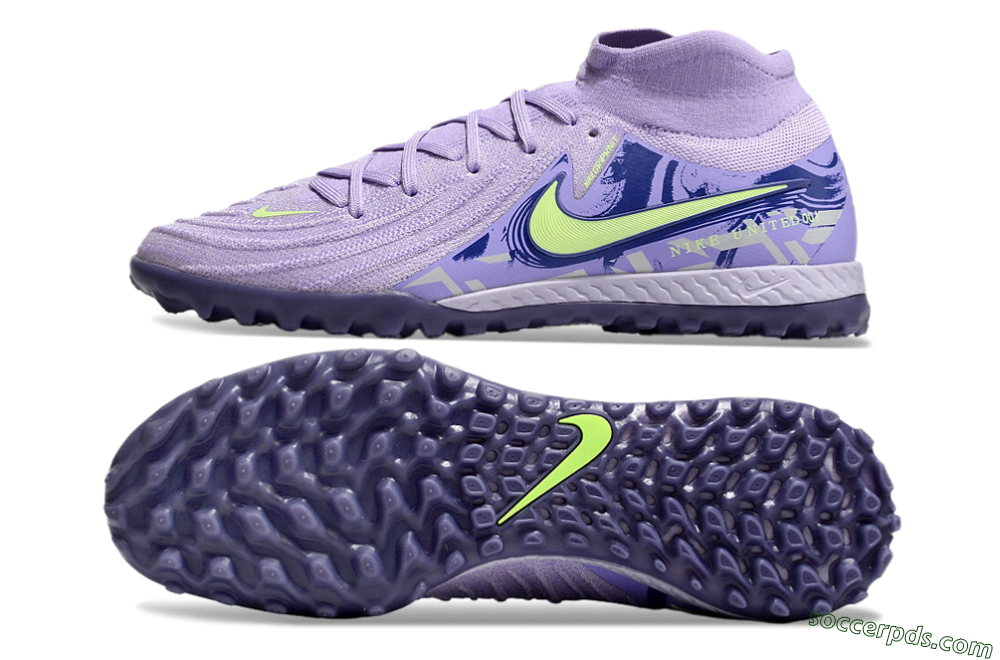 Nike Phantom Luna Elite TF High-Tops Football Shoes - Purple/Yellow/White 0