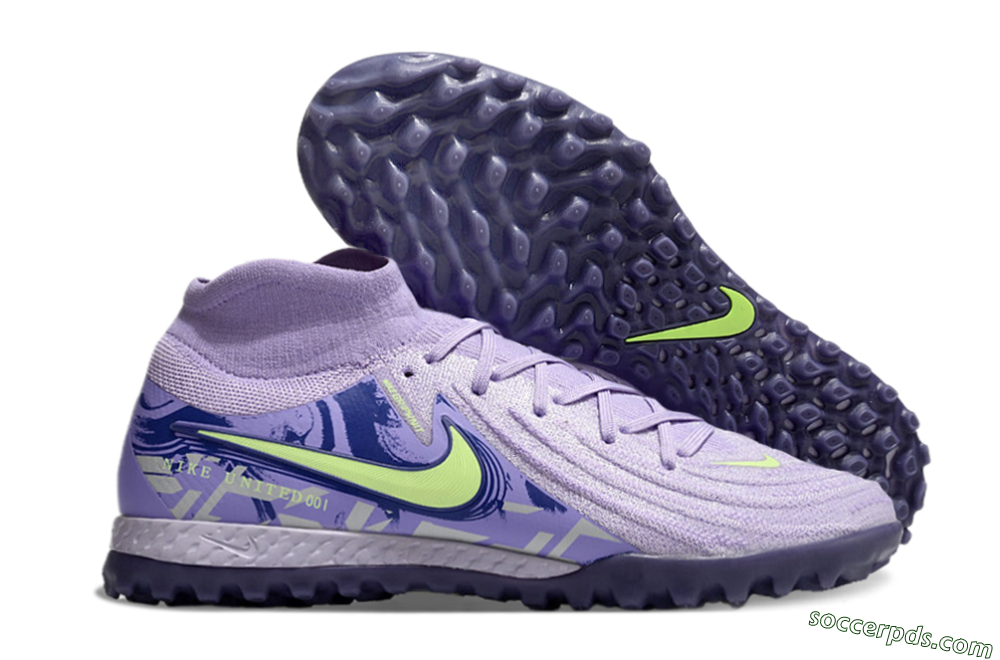 Nike Phantom Luna Elite TF High-Tops Football Shoes - Purple/Yellow/White 1