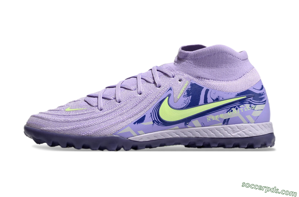 Nike Phantom Luna Elite TF High-Tops Football Shoes - Purple/Yellow/White 2