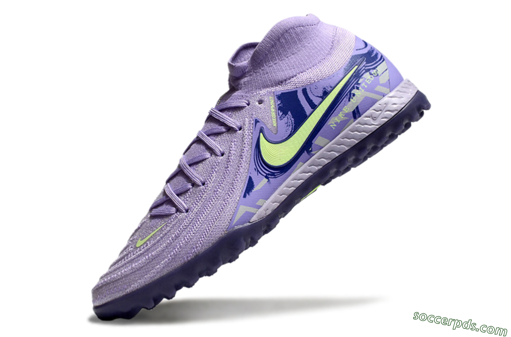 Nike Phantom Luna Elite TF High-Tops Football Shoes - Purple/Yellow/White 5