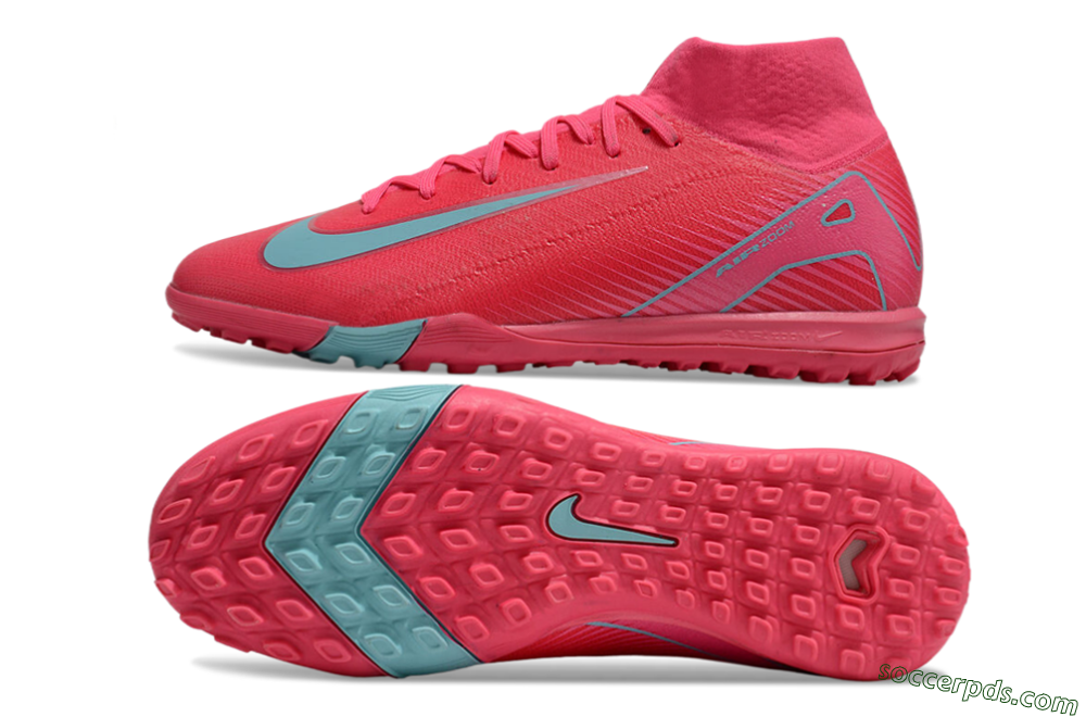 Nike Air Zoom Mercurial Superfly 10 Elite TF High-Tops Football Shoes - Red/Jade/White 0