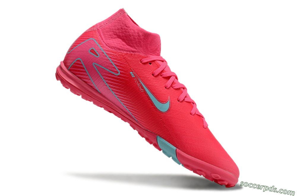 Nike Air Zoom Mercurial Superfly 10 Elite TF High-Tops Football Shoes - Red/Jade/White 4