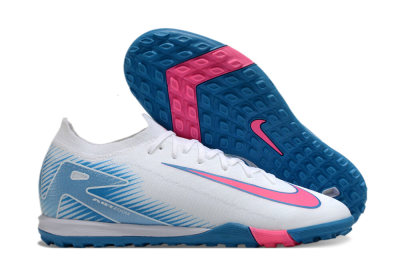 Nike Air Zoom Mercurial Vapor 16 Elite TF Low-Tops Football Shoes - White/Pink/Blue