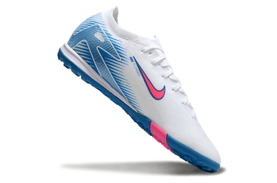 Nike Air Zoom Mercurial Vapor 16 Elite TF Low-Tops Football Shoes - White/Pink/Blue