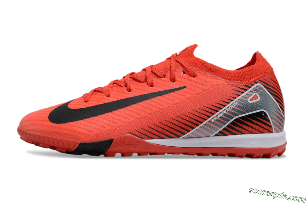 Nike Air Zoom Mercurial Vapor 16 Elite TF Low-Tops Football Shoes - Red/Black/White 2