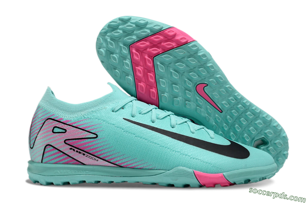 Nike Air Zoom Mercurial Vapor 16 Elite TF Low-Tops Football Shoes - Green/Pink/Black 5