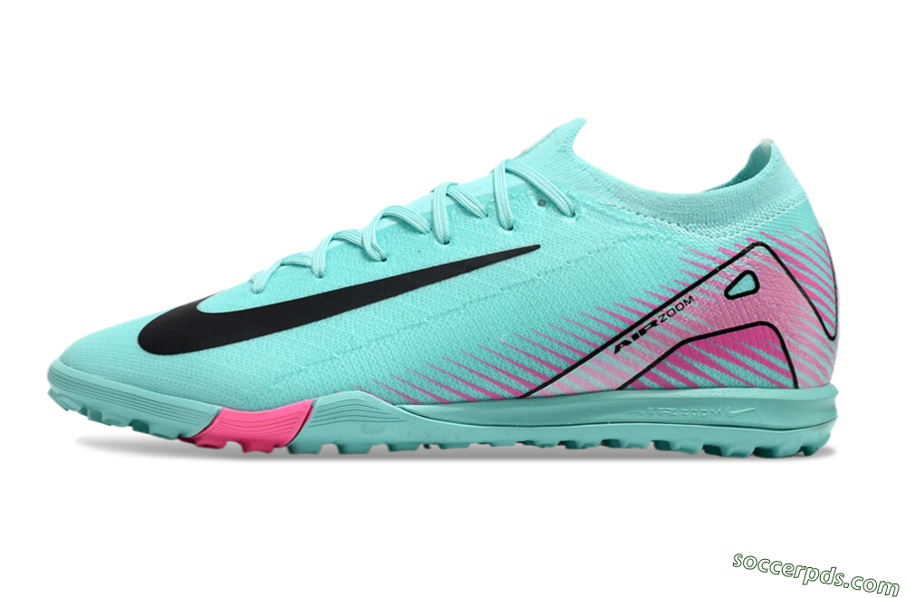 Nike Air Zoom Mercurial Vapor 16 Elite TF Low-Tops Football Shoes - Green/Pink/Black 4