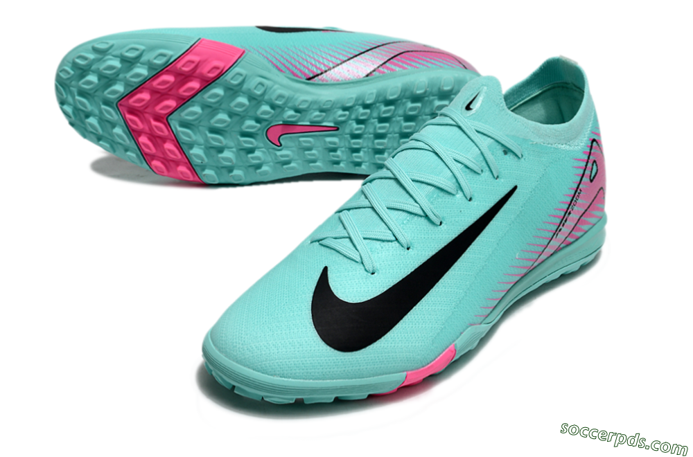 Nike Air Zoom Mercurial Vapor 16 Elite TF Low-Tops Football Shoes - Green/Pink/Black 3