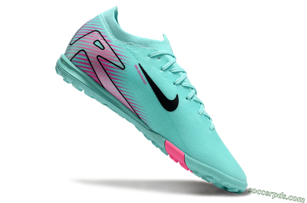 Nike Air Zoom Mercurial Vapor 16 Elite TF Low-Tops Football Shoes - Green/Pink/Black 2