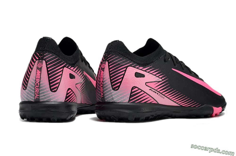 Nike Air Zoom Mercurial Vapor 16 Elite TF Low-Tops Football Shoes - Black/Pink 6