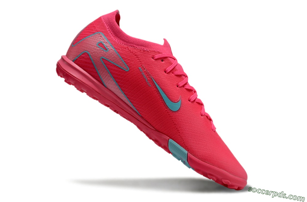 Nike Air Zoom Mercurial Vapor 16 Elite TF Low-Tops Football Shoes - Pink/Jade/White 4