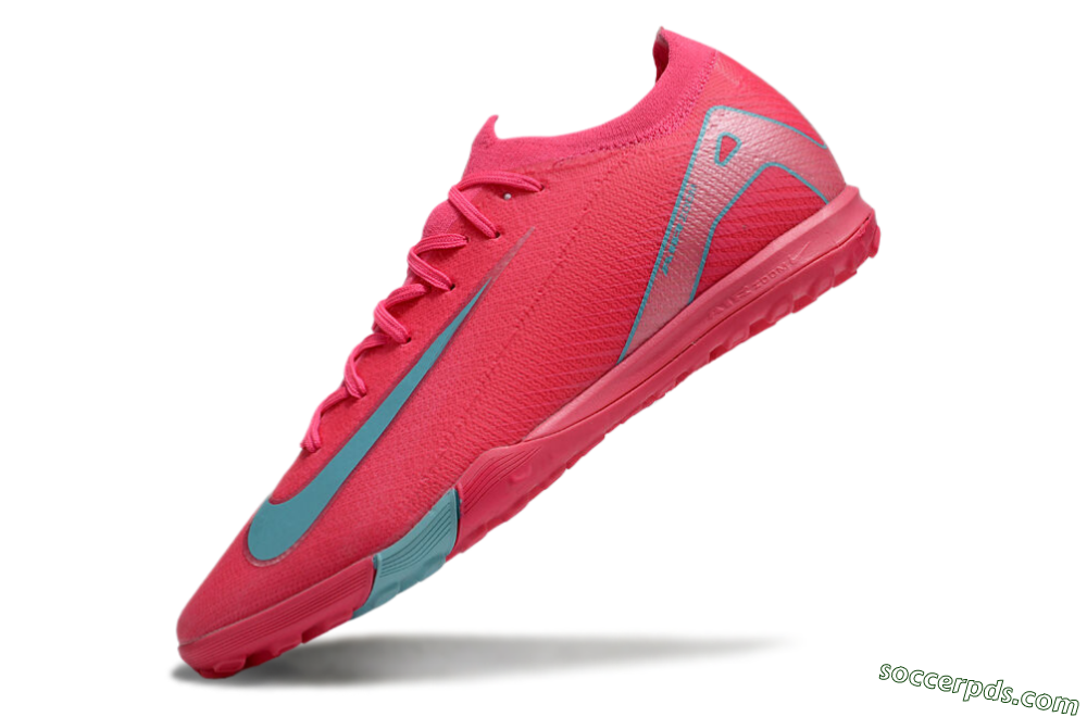 Nike Air Zoom Mercurial Vapor 16 Elite TF Low-Tops Football Shoes - Pink/Jade/White 5