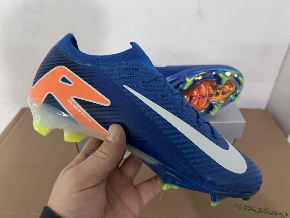 Nike Air Zoom Mercurial Vapor 16 Elite FG Low-Tops Football Boots - Blue/White/Orange