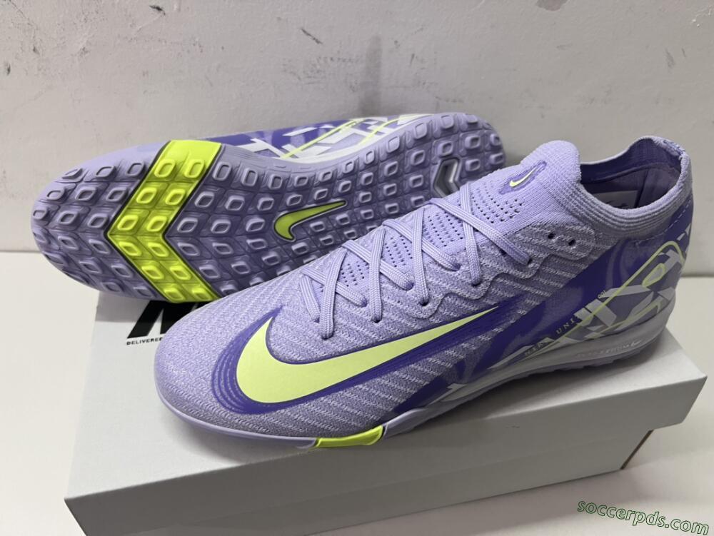 Nike Air Zoom Mercurial Vapor 16 Elite TF Low-Tops Football Shoes - Purple/Yellow/White