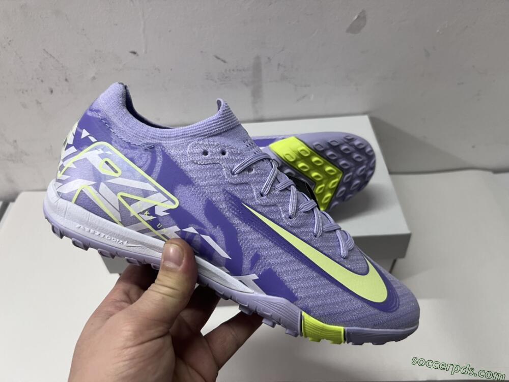 Nike Air Zoom Mercurial Vapor 16 Elite TF Low-Tops Football Shoes - Purple/Yellow/White