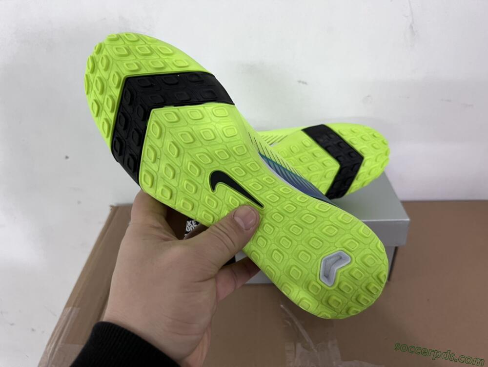 Nike Air Zoom Mercurial Vapor 16 Elite TF Low-Tops Football Shoes - Yellow/Black/Blue