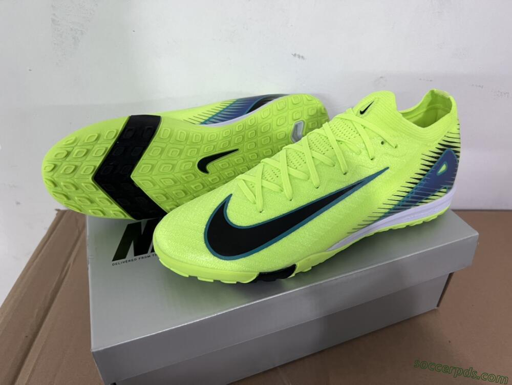 Nike Air Zoom Mercurial Vapor 16 Elite TF Low-Tops Football Shoes - Yellow/Black/Blue
