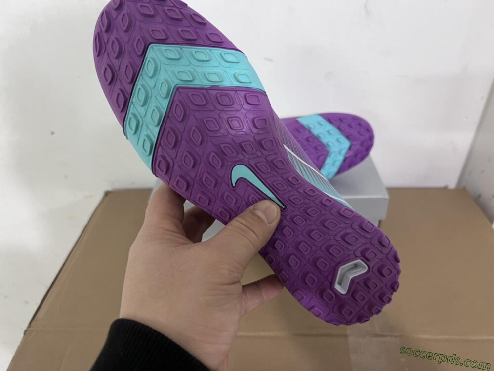 Nike Air Zoom Mercurial Vapor 16 Elite TF Low-Tops Football Shoes - Purple/Jade/White