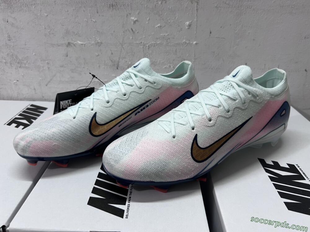 Nike Air Zoom Mercurial Vapor 16 Elite FG Low-Tops Football Boots - Jade/Gold/Pink/Blue