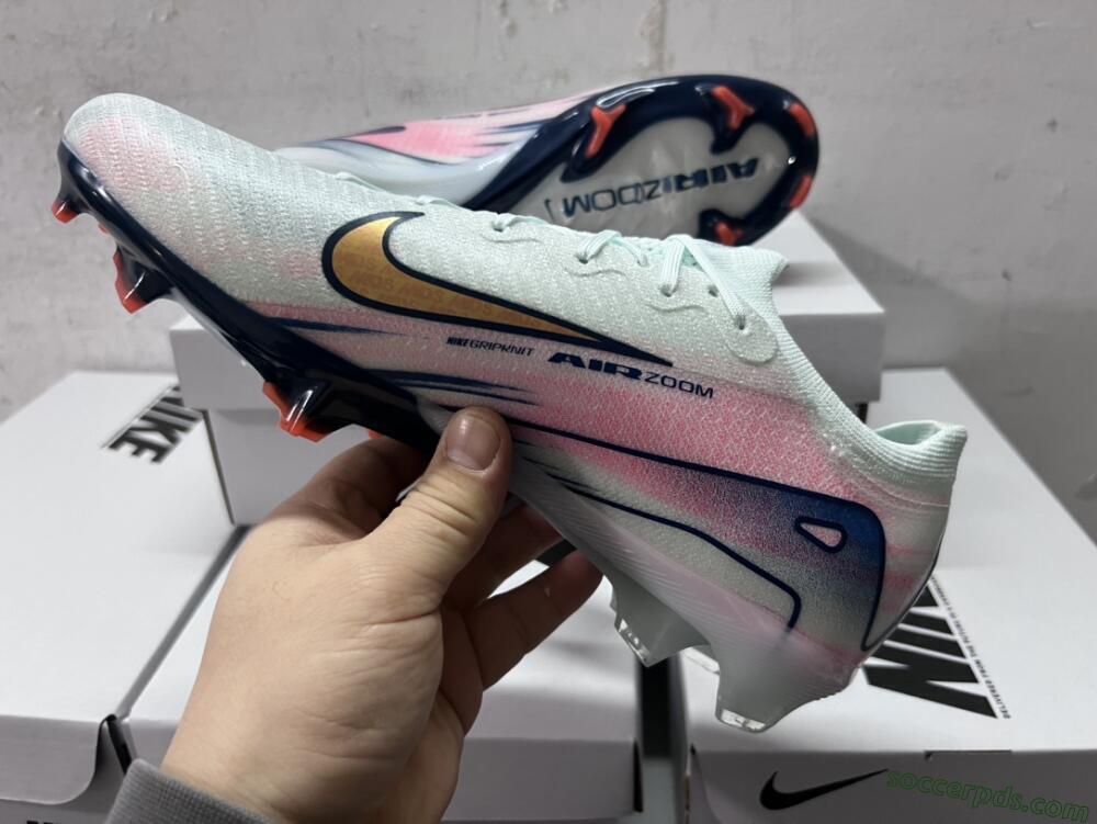 Nike Air Zoom Mercurial Vapor 16 Elite FG Low-Tops Football Boots - Jade/Gold/Pink/Blue