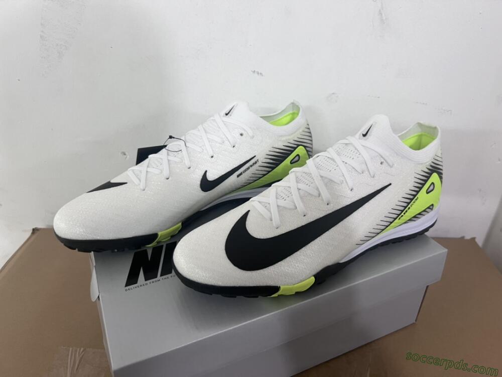 Nike Air Zoom Mercurial Vapor 16 Elite TF Low-Tops Football Shoes - White/Black/Yellow