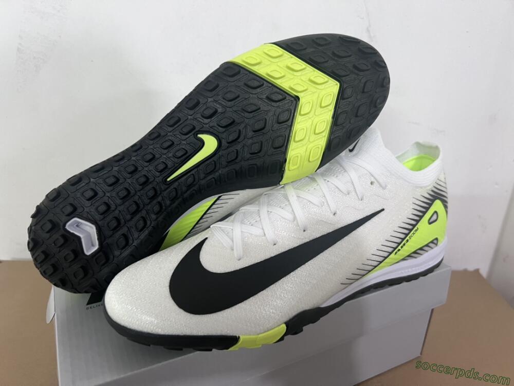 Nike Air Zoom Mercurial Vapor 16 Elite TF Low-Tops Football Shoes - White/Black/Yellow