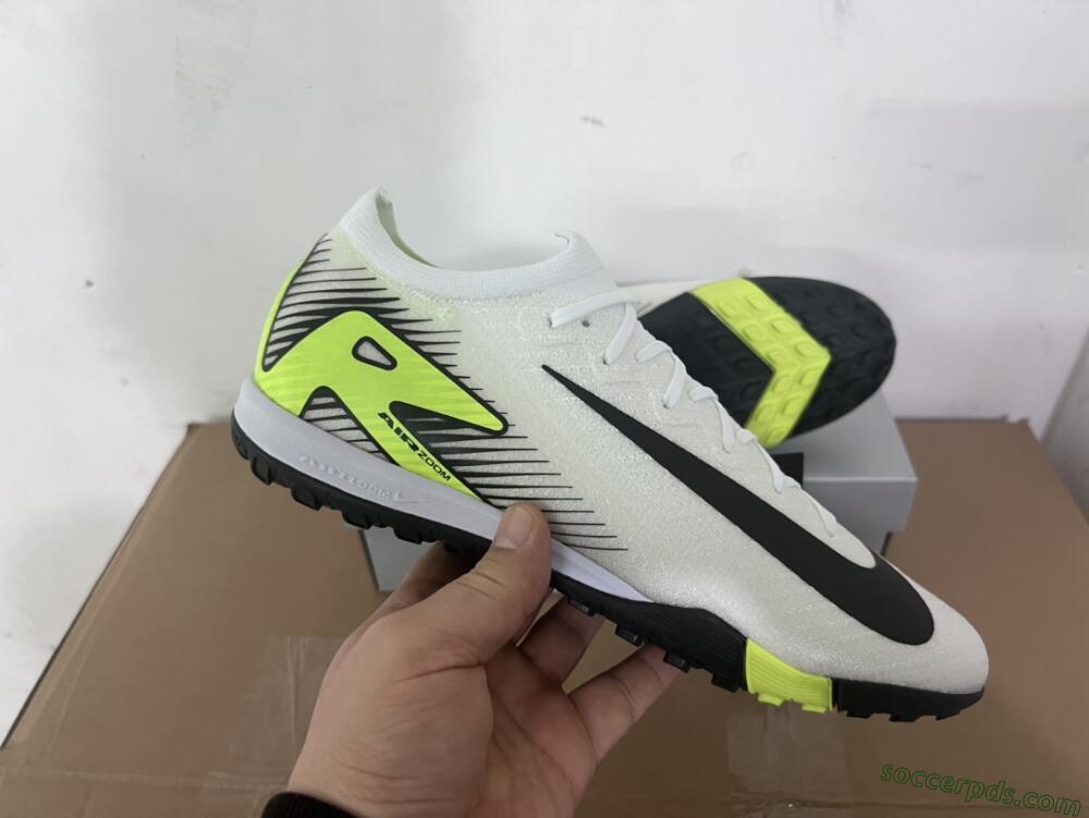 Nike Air Zoom Mercurial Vapor 16 Elite TF Low-Tops Football Shoes - White/Black/Yellow