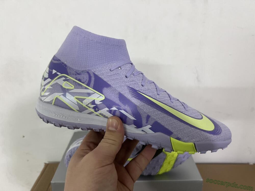 Nike Air Zoom Mercurial Superfly 10 Elite TF Low-Tops Football Shoes - Purple/Yellow/White