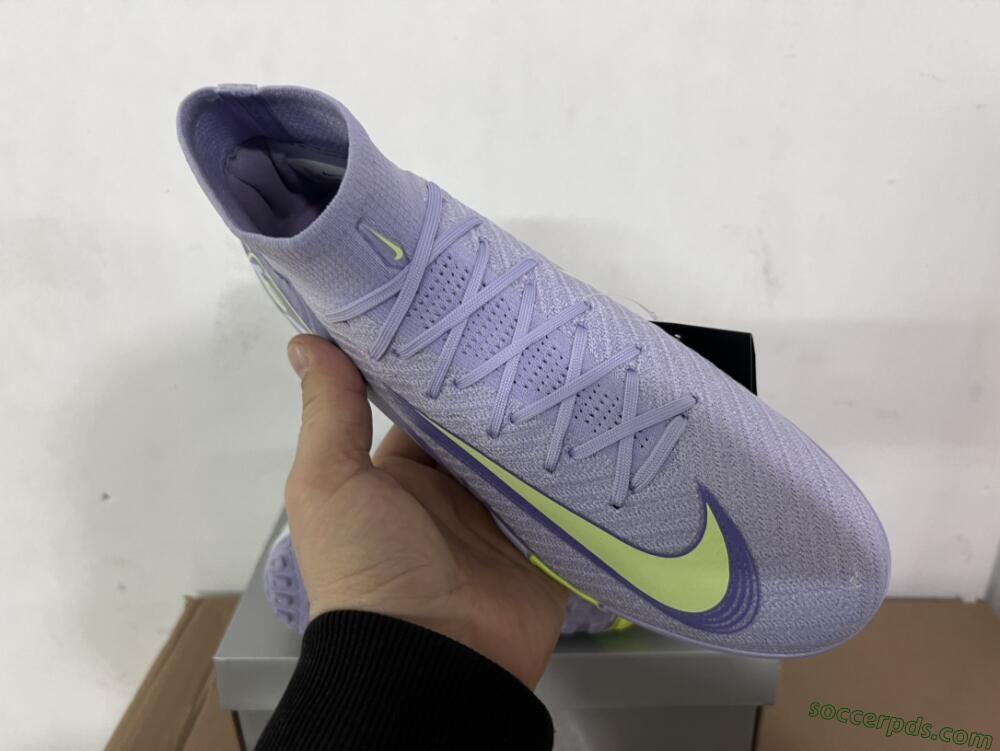 Nike Air Zoom Mercurial Superfly 10 Elite TF Low-Tops Football Shoes - Purple/Yellow/White
