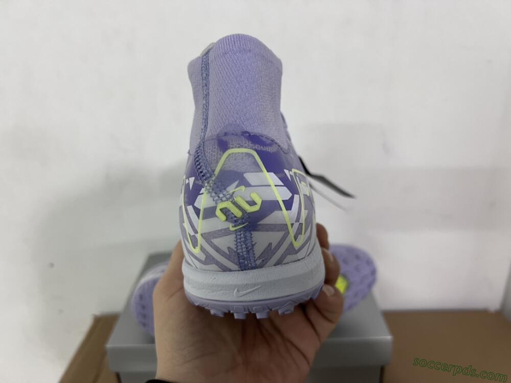Nike Air Zoom Mercurial Superfly 10 Elite TF Low-Tops Football Shoes - Purple/Yellow/White