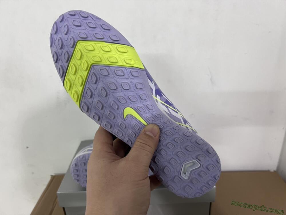 Nike Air Zoom Mercurial Superfly 10 Elite TF Low-Tops Football Shoes - Purple/Yellow/White