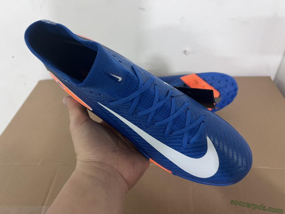 Nike Air Zoom Mercurial Superfly 10 Elite TF High-Tops Football Shoes - Blue/White/Orange