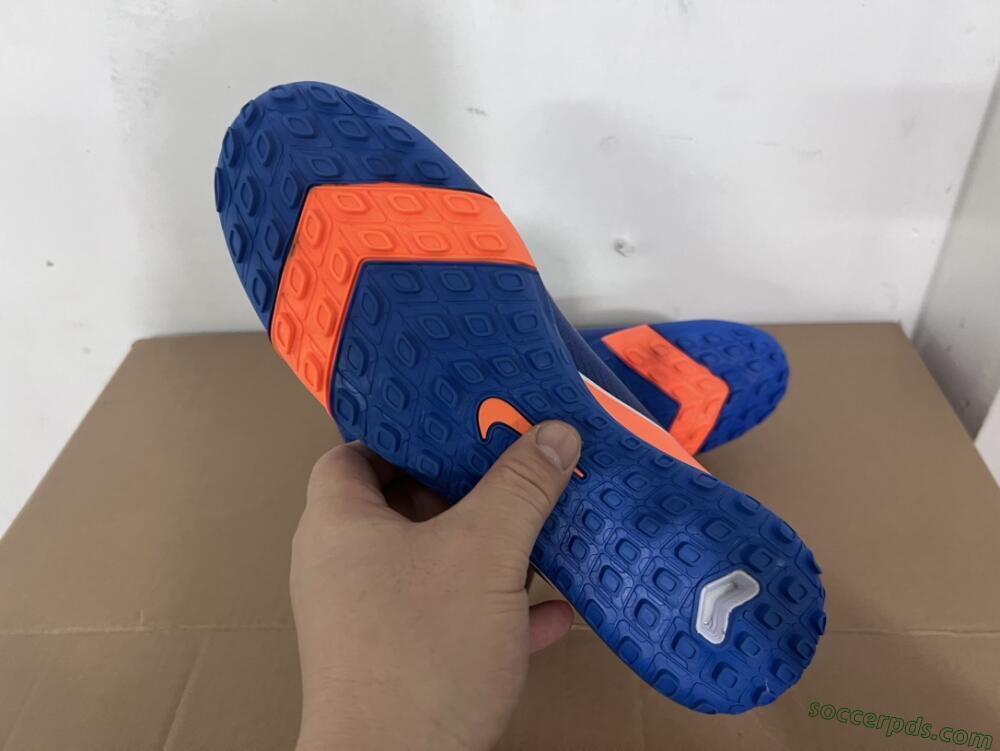 Nike Air Zoom Mercurial Superfly 10 Elite TF High-Tops Football Shoes - Blue/White/Orange
