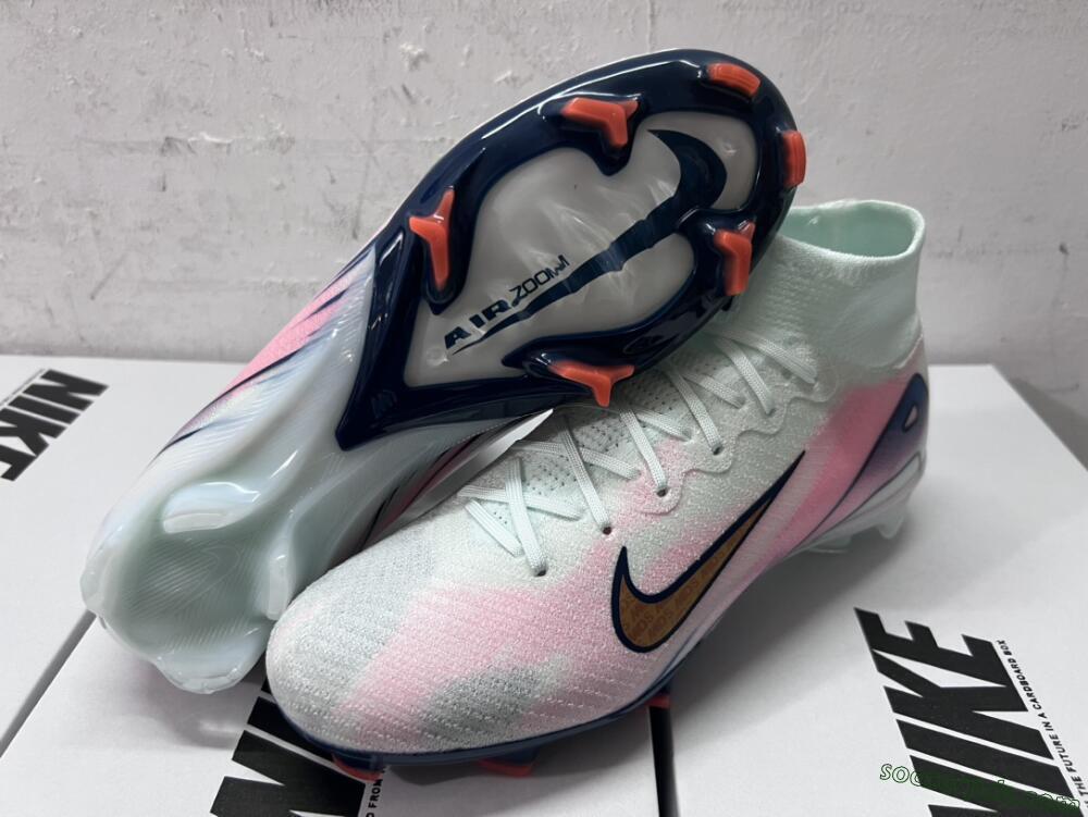 Nike Air Zoom Mercurial Superfly 10 Elite FG High-Tops Football Boots - Jade/Pink/Gold