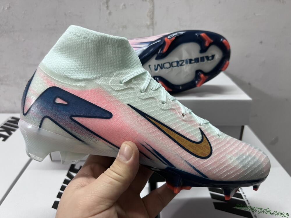 Nike Air Zoom Mercurial Superfly 10 Elite FG High-Tops Football Boots - Jade/Pink/Gold