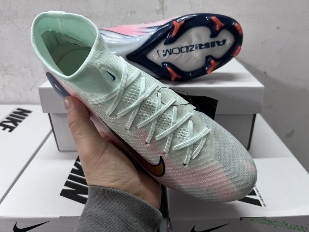 Nike Air Zoom Mercurial Superfly 10 Elite FG High-Tops Football Boots - Jade/Pink/Gold