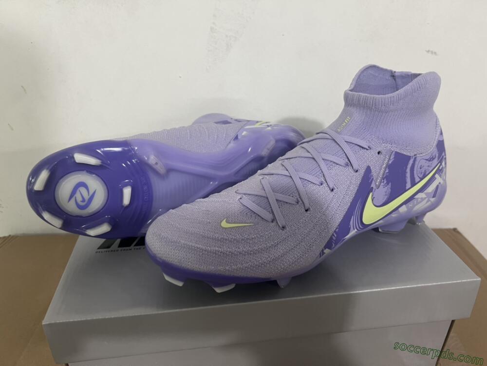 Nike Phantom Luna Elite FG High-Tops Football Boots - Purple/Yellow/White