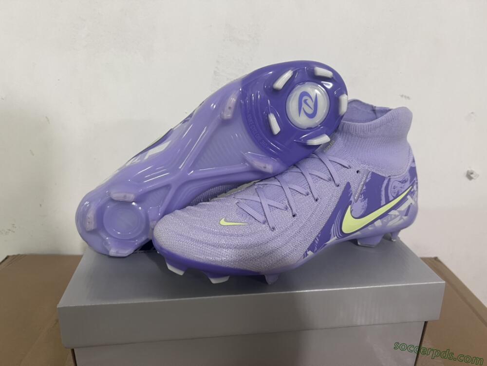 Nike Phantom Luna Elite FG High-Tops Football Boots - Purple/Yellow/White