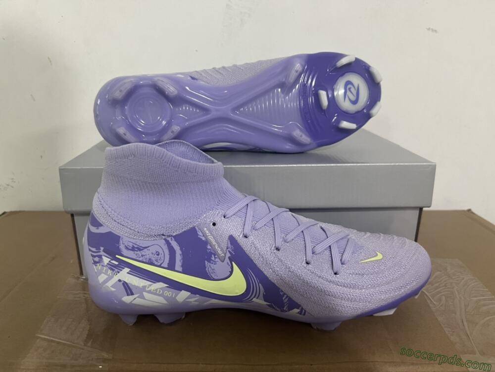 Nike Phantom Luna Elite FG High-Tops Football Boots - Purple/Yellow/White
