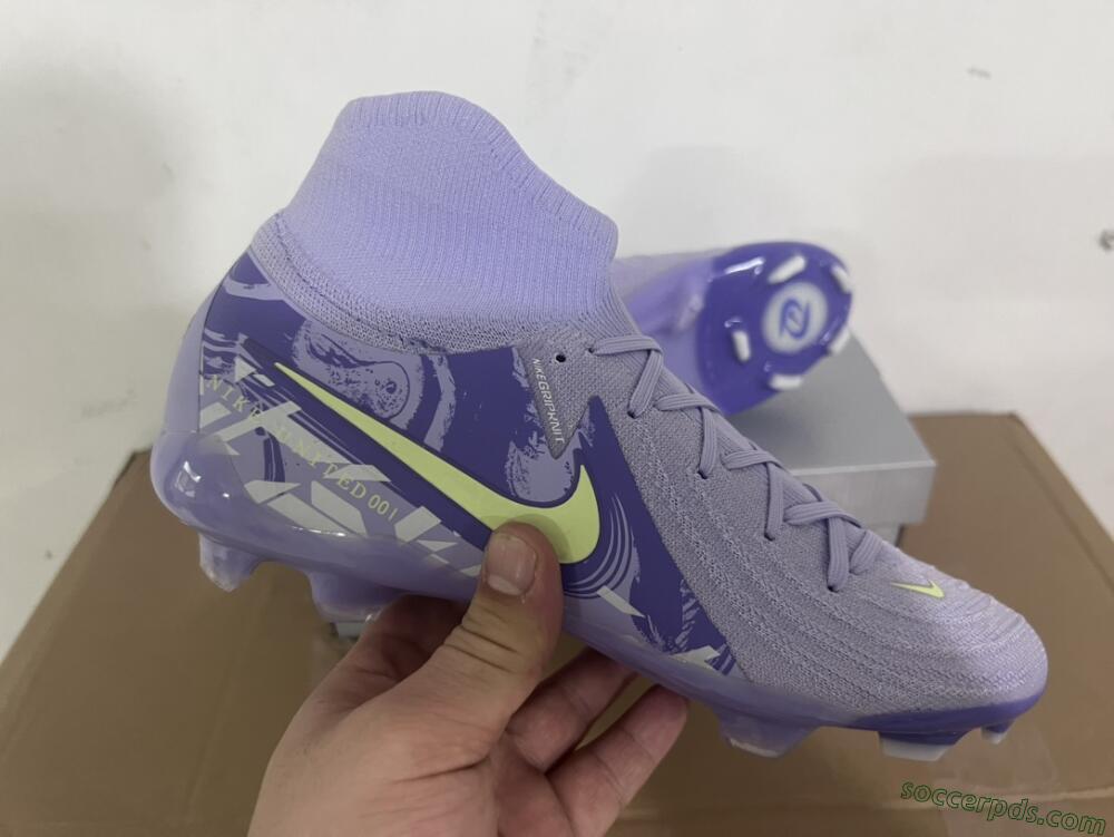 Nike Phantom Luna Elite FG High-Tops Football Boots - Purple/Yellow/White