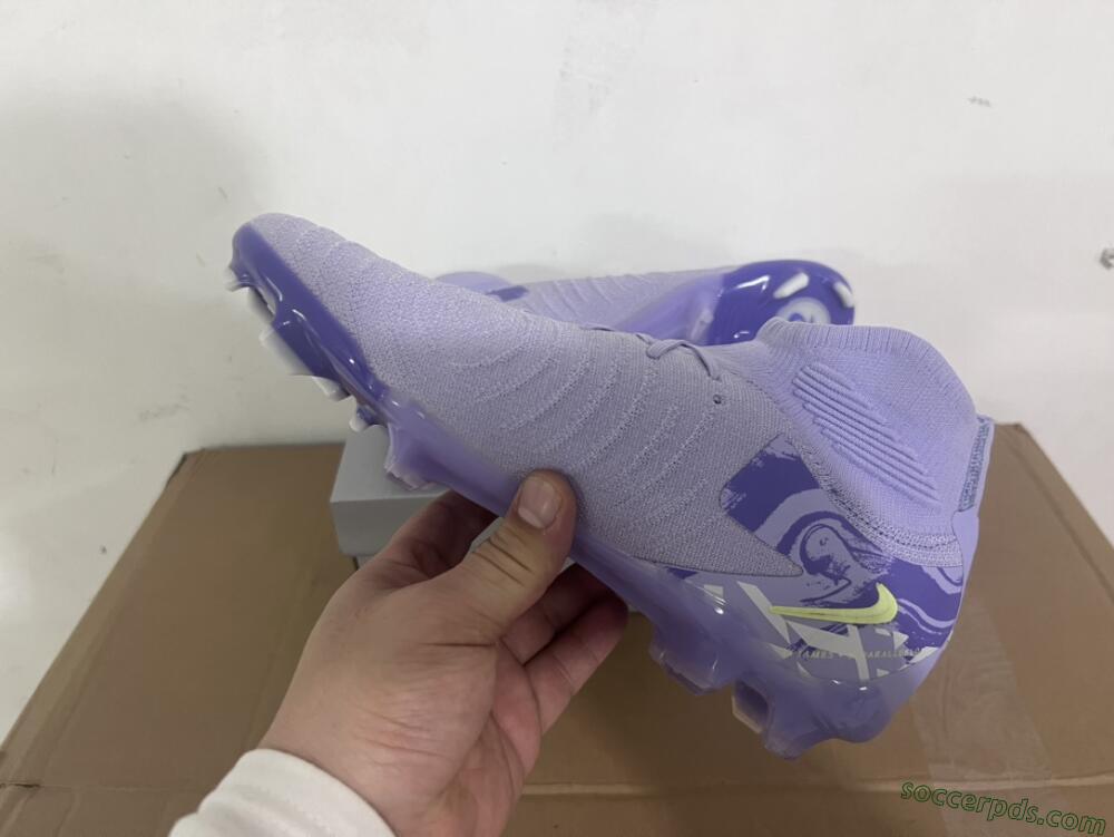 Nike Phantom Luna Elite FG High-Tops Football Boots - Purple/Yellow/White