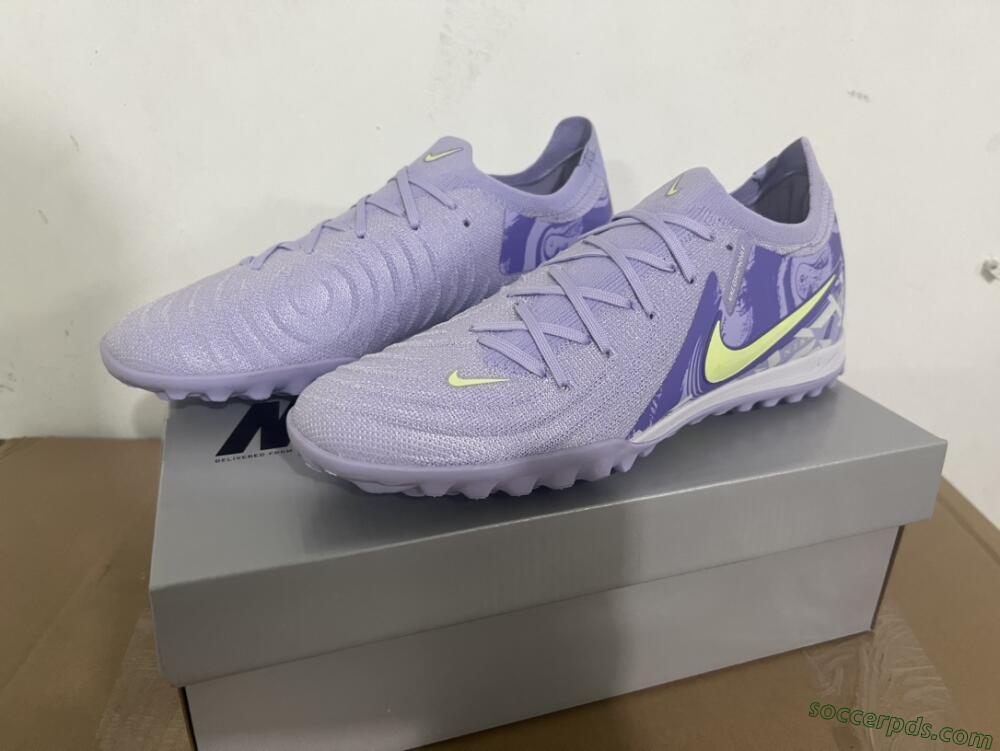Nike Phantom GX 2 Elite TF Low-Tops Football Shoes - Purple/Yellow/White