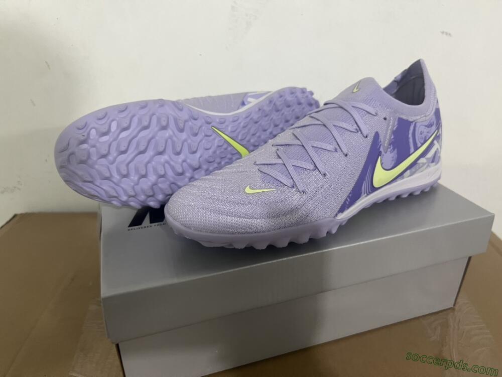 Nike Phantom GX 2 Elite TF Low-Tops Football Shoes - Purple/Yellow/White
