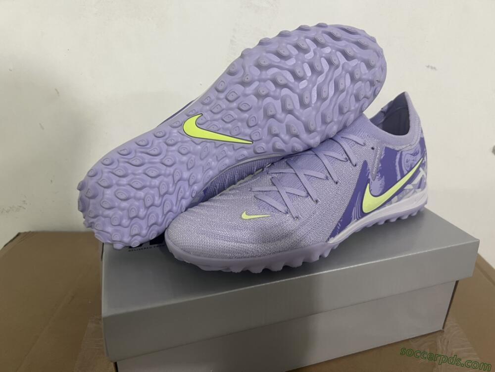 Nike Phantom GX 2 Elite TF Low-Tops Football Shoes - Purple/Yellow/White