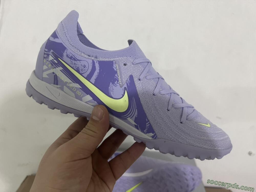 Nike Phantom GX 2 Elite TF Low-Tops Football Shoes - Purple/Yellow/White