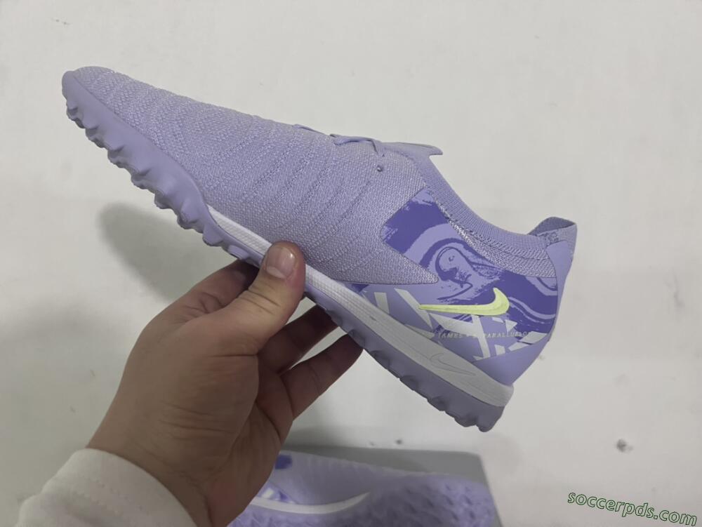 Nike Phantom GX 2 Elite TF Low-Tops Football Shoes - Purple/Yellow/White