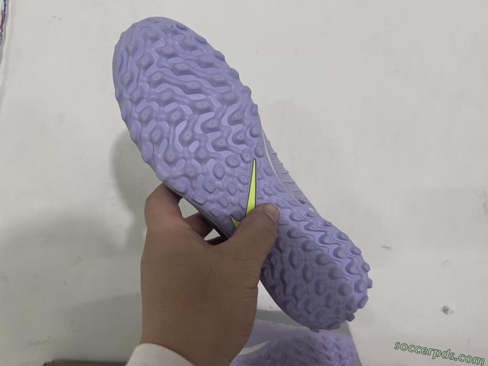 Nike Phantom GX 2 Elite TF Low-Tops Football Shoes - Purple/Yellow/White