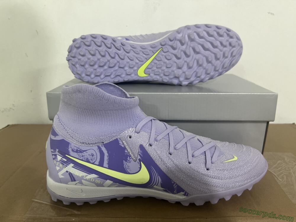 Nike Phantom Luna Elite TF High-Tops Football Shoes - Purple/Yellow/White