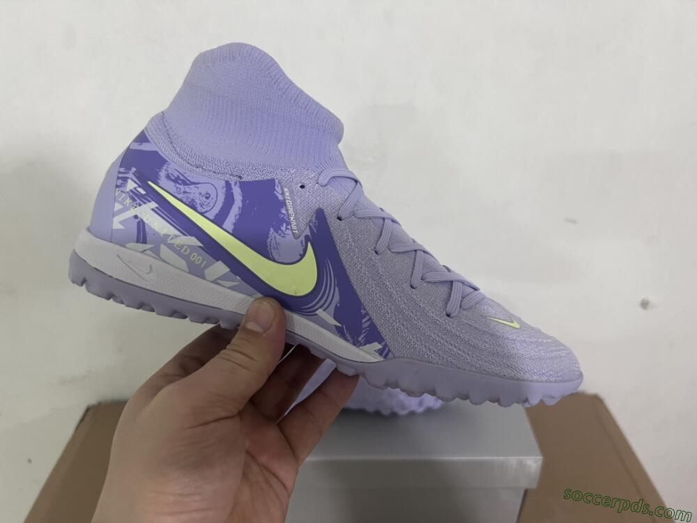 Nike Phantom Luna Elite TF High-Tops Football Shoes - Purple/Yellow/White